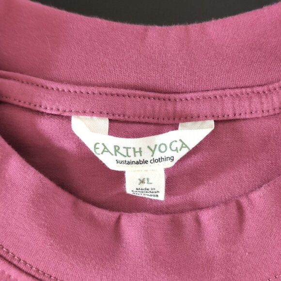 Earth Yoga Sweatshirt Women's XL Fleece-lined Thumbholes Rose Pink - Picture 5 of 9